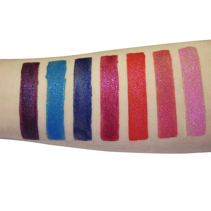 Glitterneste huulipuna timantti vedenpitävä metallinen lipgloss