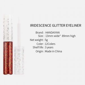 Värikäs kirkas flash-nestemäinen kosmetiikka pitkäikäinen glitter eyeliner