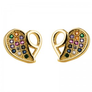 Naisten Eurooppalainen ja amerikkalainen uusi tyyli kukka perhonen korvakorut liioiteltu luova trendikäs zircon sateenkaari korvakorutnaiset