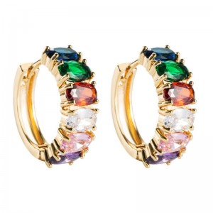 Rajat ylittävät muoti tarvikkeet luonnonvaraiset zircon irtautuneet korvakorut Naisten kullatut eurooppalaiset ja amerikkalaiset yksinkertaiset korvakorut tehdas tukku