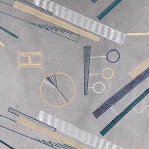 Brodeerattu flanelli kangas bnt6868