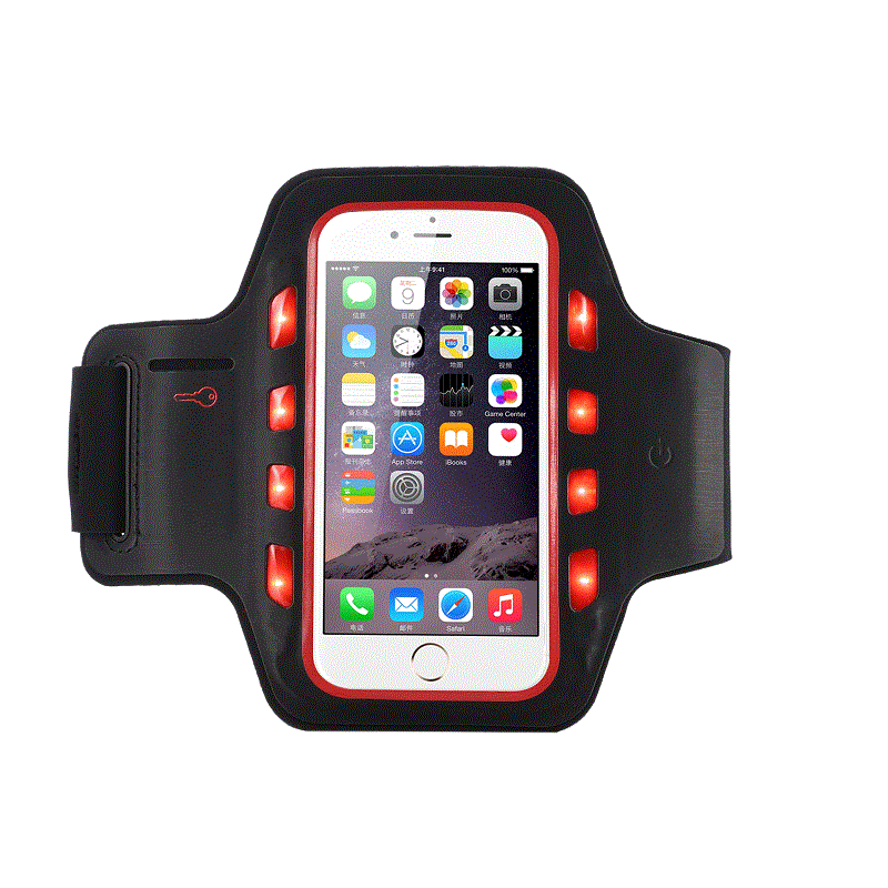 Tukku heijastava käsivarsien urheilu käynnissä matkapuhelimen käsivarsinauha LED-valot iPhone 11 iPhone 12