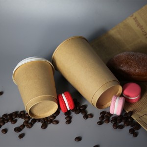 500 ml PE/pla vuori kaksinkertainen seinämaali 16 oz-kraft