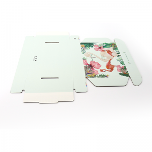 Korkealaatuinen matala MOQ vihreä väri hiuspaperi pakkaus aallotettu laatikko lahjalle