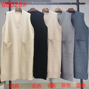 Muodikas trendi Casual Joker Neulottu V-kaula-liivi 68028#