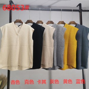 Tidal muoti Yksinkertainen vapaa-aika Joker Basicneulonta pieni V-kaula liivi 68053#