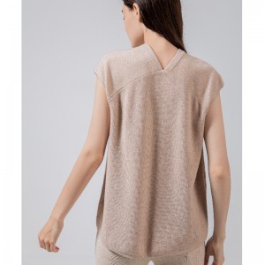 Tidal muoti Yksinkertainen vapaa-aika Joker Basicneulonta pieni V-kaula liivi 68053#