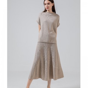 Muoti rento monipuolinenneulo sateenvarjo hame kaksi kappaletta 69023#