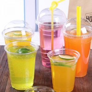 Biologisesti hajoava kompostoitu PLA Clear Muovikuppi kansi