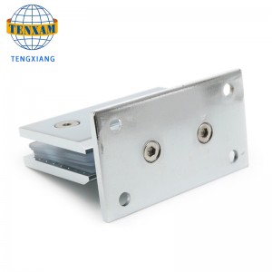 Korkea laatu Precision Cast Paksu Sinkki Alloy 304 viehättävä kylpyhuone 90 asteen lasi saranoitu ovenklipsi