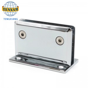 Kylpyhuone Clip Shower huone laitteisto tarvikkeet lasi oven leikkeen sarana sinkki Alloy Glass Clip suihku huone sarana 180 astetta