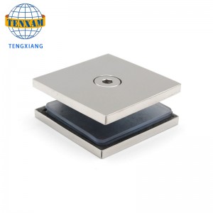 Kiinalainen valmistaja lasi Holding Clips Chrome 2 * 2 tuuman leikkeen messinki lasi oven puristin ovi&ikkuna saranat 8-12 mm lasi kylpyhuone standardi