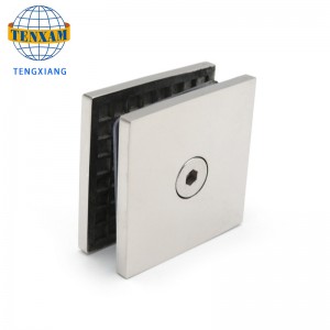 Kiinalainen valmistaja lasi Holding Clips Chrome 2 * 2 tuuman leikkeen messinki lasi oven puristin ovi&ikkuna saranat 8-12 mm lasi kylpyhuone standardi