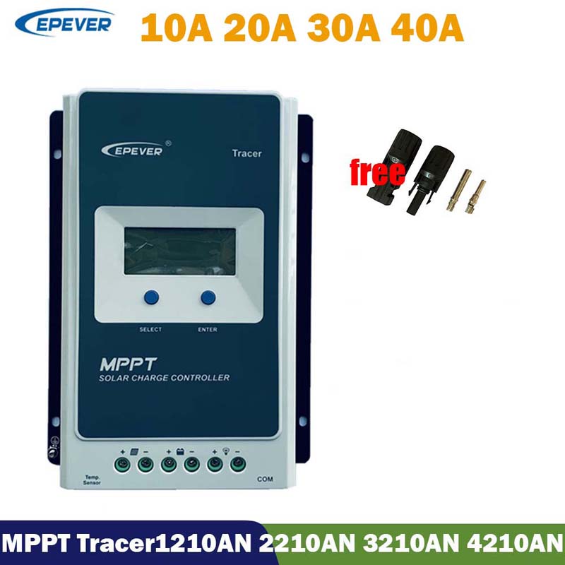EPEG MPPT Tracer 12V 24V 40A 30A 20A 10A Solar CHARGE -ohjainpaneelin säädin LCD-näyttö lyijyhappo-litiumparistoon