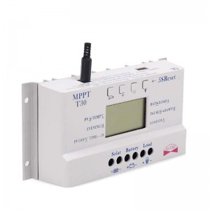 MPPT T30 30A Aurinko Latausohjain 5V USB-laturi 12V 24V Auto Solar Panel Akun LCD-näyttö laturin säädin