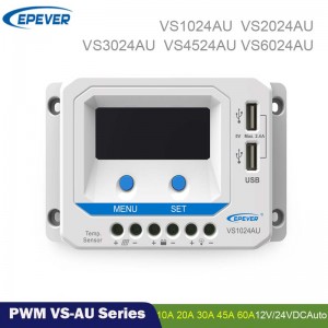 EPEG PWM 60A45A30A20A10A Solar Charger Controller 12V 24V Auto taustavalo LCD aurinkopaneelin säädin DUAL USB ViewStar-AU-sarja