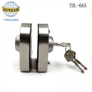 Hotelli Kylpyhuone Kehyksettömät lasiovi kaksoislukitus Ruostumaton teräs Lasi salpa 8 ~ 12mm liukuva lasiovi lukko