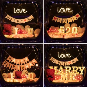 Mukautettu aakkoset arabialainennumero marquee valot 3D LED-kirjain merkki yövalo ulkona baari Hotel hääjuhlat koristelu