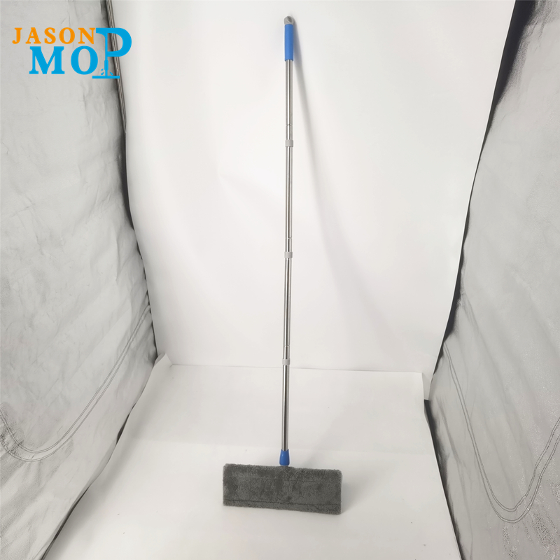 Jason korkealaatuinen alumiinimuotoinen mikrokuitulaite ruostumaton teräs sauva pidentynyt litteä MOP Floor Puhdistus