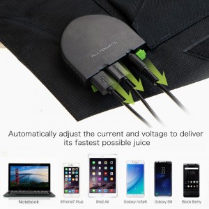 Taitettava aurinkopaneeli 18V 100W Kannettava ulkona aurinkolaturi retkeilyyn