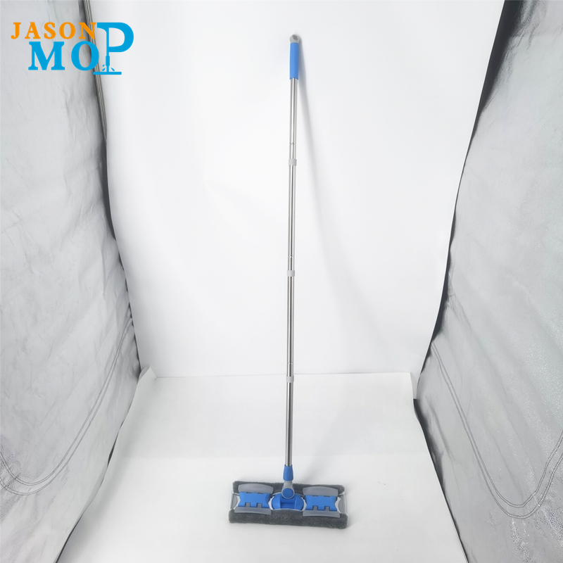 Korkealaatuinen teräs MOP Microfiber Stainless Steel Sauva pidentynyt litteä MOP Floor Puhdistus