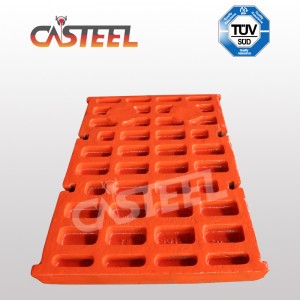 PE-1000x 1200 leuan murskaimen osat, kiinteät/swing leukalevyt, sivulevyt