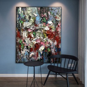 Tukku portaikko Sisäänkäynti Seinä koristelu Moderni taide Abstrakti käsintehty öljy kangas kuvan maalaus