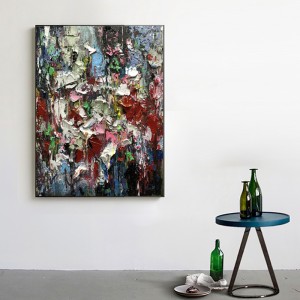 Tukku portaikko Sisäänkäynti Seinä koristelu Moderni taide Abstrakti käsintehty öljy kangas kuvan maalaus