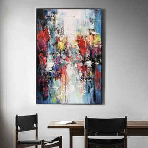 Käsikäyttöinen yksinkertainen abstrakti käsin maalattu sisäänkäynti öljy maalaus kotiin koristeellinen taideteos kankaalle