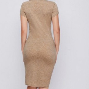 Neulottu Sexy Dress Short Sleeve Hameet