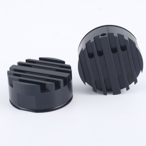 Mukautettu suulakepuristus CNC Machining anodisoitu pyöreä alumiini lämpöalusta Alumiini Musta LED-profiilin jäähdytyslevy