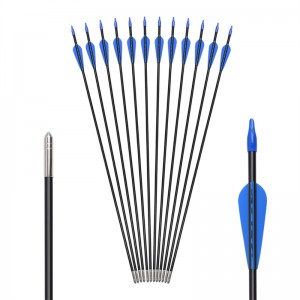 Elong Outdoor 110099 ID5MM 28 Tinch Fiberglass arrow Tiger Pattern Vane-jousiammunta ammunta