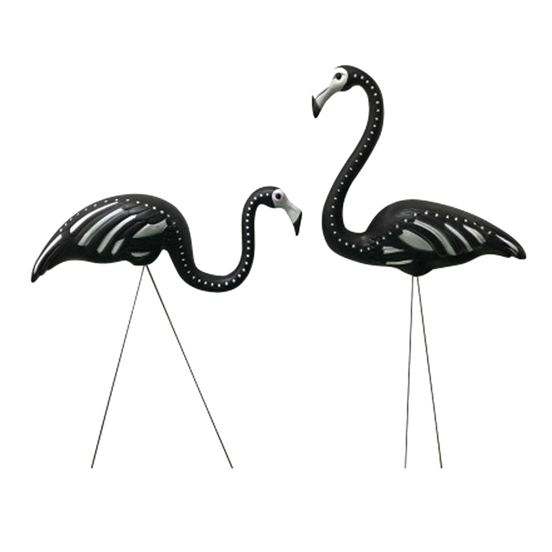 Musta luuranko piha flamingos halloween muovi flamingosnurmikko sisustus koriste zombienurmikko ornamentti
