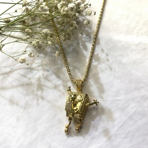 Inlaid Zircon Spongebob Hip Hop kaulakoru