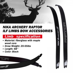 Nika-jousiammunta 270007 25h @ 68INCH ILF-jousiammunta Recurve Bow Limb Recurve Bow Set Tavoite Metsästys ja ammunta