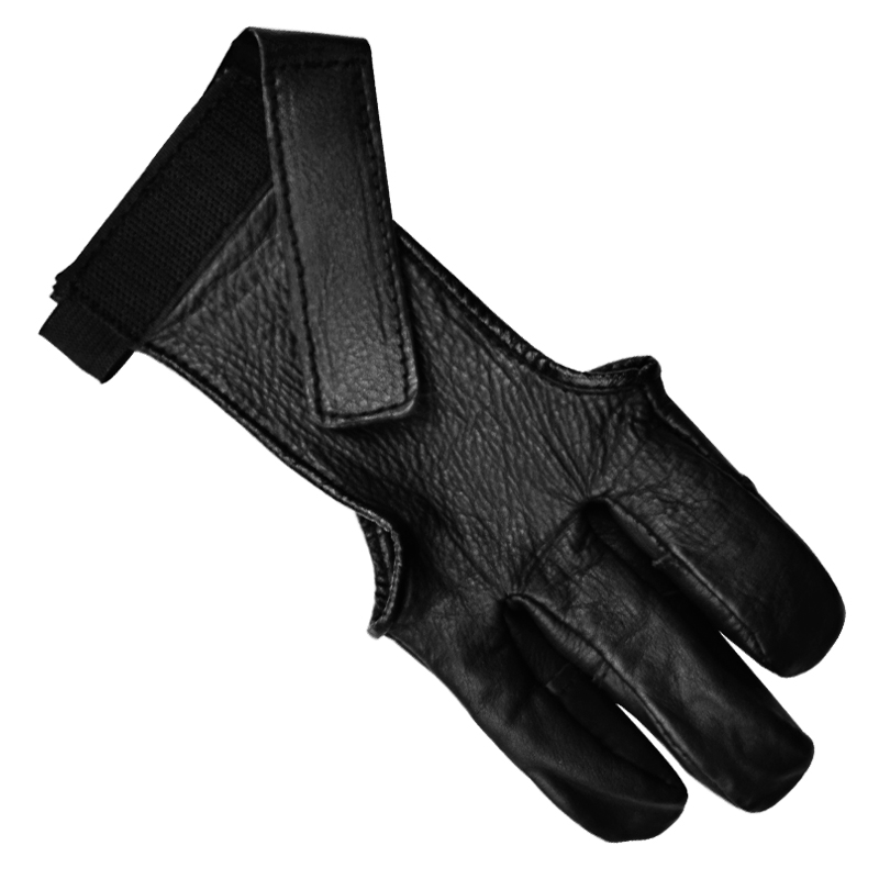 Elong Outdoor 42ft03 Finger Glove to Recurve Bow Musta väri Jousiammunta Ammunta sormi suoja