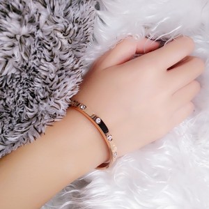 Tuore kylmä ilma titaani teräs rannekoru