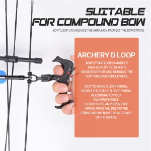 Elong Outdoor 280083 Jousiammunta D Loops Rope 5INCHES Jousiammunta Bowstring Palvelu Thread D Loop Rope Release Materiaali Nocking D Loop Rope merkkijono