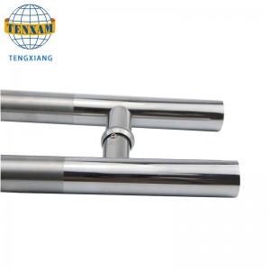 Mukautettava moderni pyöreä putki h tyyppi ruostumaton teräs liukupullu ovi kylpyhuone tarvikkeet suihku ovi lasi kahva