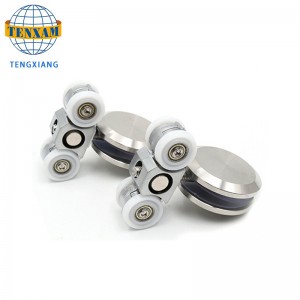 Liukuluukku Rullapyörän lasi-ovijärjestelmä Hanging pyöräilijöiden liukuovipyörät