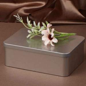 Suorakulmainen himmeä Tinplate Saffron Gift Metal Box 159 * 110 * 53mm