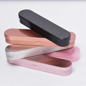 Metallilaatikko saranoitu kansi himmeä lahja tina laatikko 175 * 38 * 20 mm