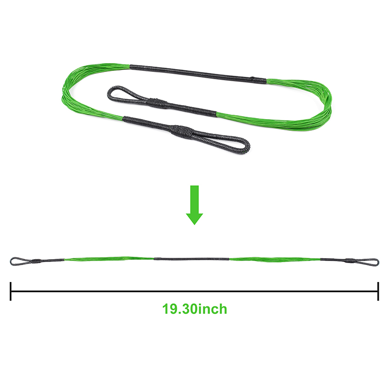 Elong Outdoor 280046-03 19.3 Tinkka 20 Strands Crossbow String Fluoresoiva vihreä Cobra System Adder/r9