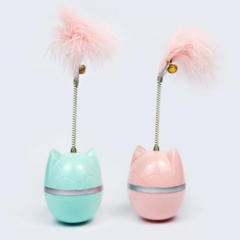 Uusi Pet Cat Toy Tumbler Teasing Cat Ball Bite-resistentti kiusanteko Cat Stick Feather Itseparang Anti-Boring Artinfact Valmistaja