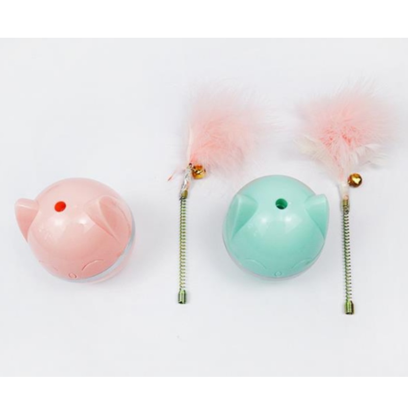 Uusi Pet Cat Toy Tumbler Teasing Cat Ball Bite-resistentti kiusanteko Cat Stick Feather Itseparang Anti-Boring Artinfact Valmistaja