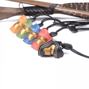 Elong Outdoor 420028 M Koko Jousiammunta Peukalo Thumb Thumber Armor Handmade Finger Protector Thumb for Ulkokuvaus Lisävarusteet Finger Tab