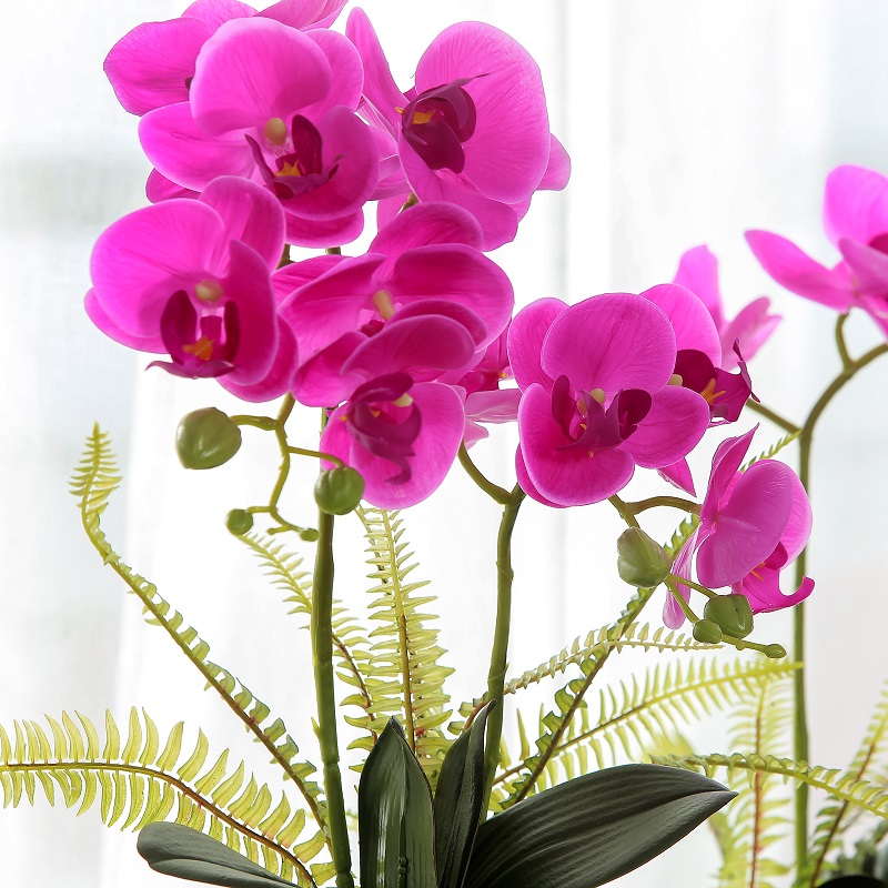 kuuma myynti punainen ruukku keinotekoinen orkidea korkea laatu
