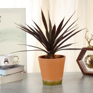 Todellinen kosketus Keinotekoiset kasvit väärennetty kasvi tukku ovessa ovi