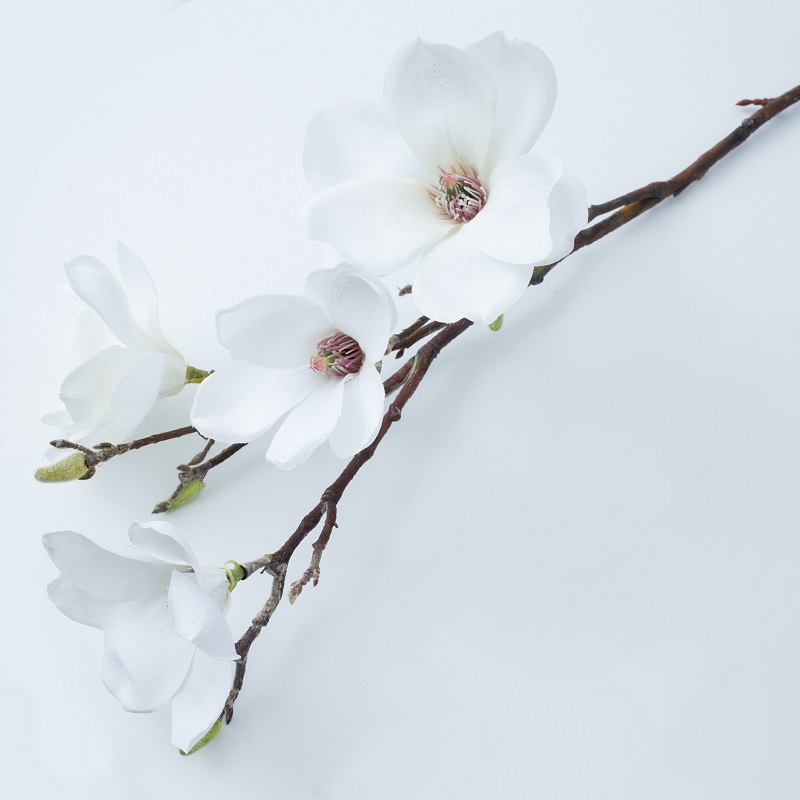tehdas suora syöttö Yksi pitkä haara magnolia kukka keinotekoinen kukka myynti