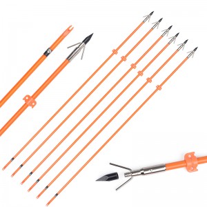 110021-05 Elong Out8mm 32 Tinch Fiberglass Shaft Bowfishing arrow Jousiammunta Kalastuslaitteet